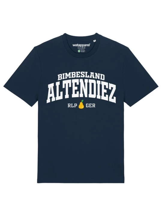 Foto van product Watapparel Shirt 'Altendiez Bimbesland' donkerblauw / geel / wit