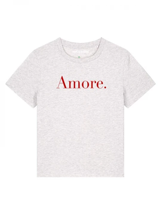 Foto van product Watapparel Shirt ' Amore ' bloedrood / wit gemêleerd