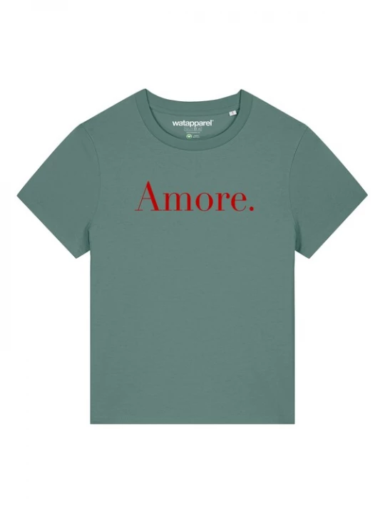Foto van product Watapparel Shirt 'Amore' groen / rood