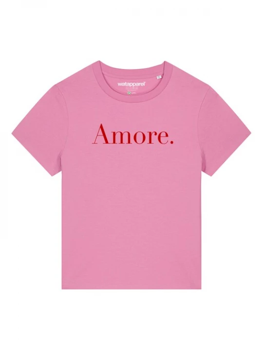 Foto van product Watapparel Shirt ' Amore ' rosa / bloedrood
