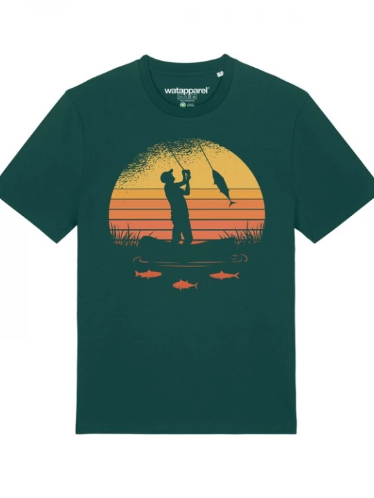 Foto van product Watapparel Shirt ' Angler ' geel / donkergroen / oranje