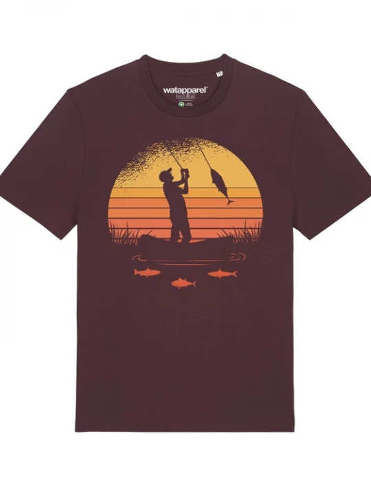 Foto van product Watapparel Shirt ' Angler ' gemengde kleuren / donkerrood