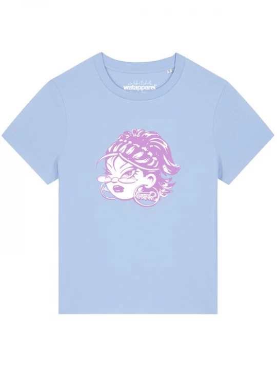 Foto van product Watapparel Shirt 'Babe' lichtblauw / rosa / wit