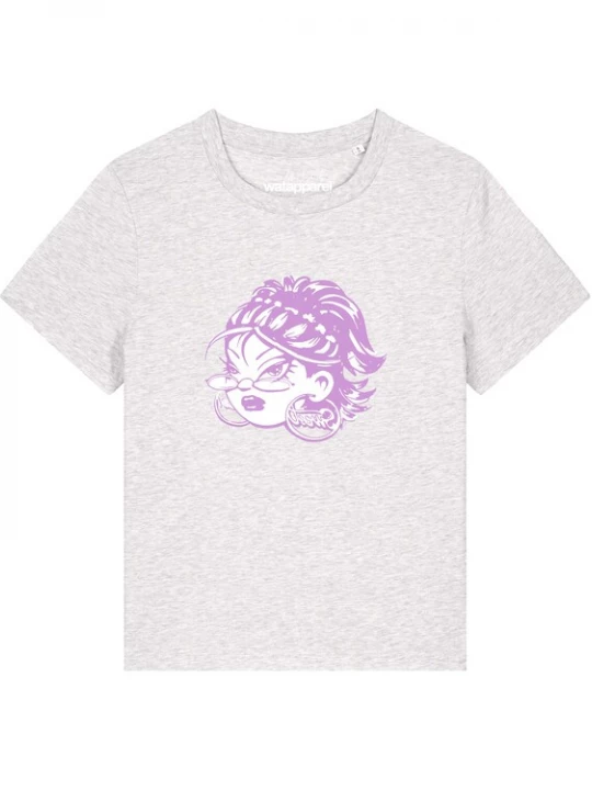Foto van product Watapparel Shirt 'Babe' pink / wit gemêleerd