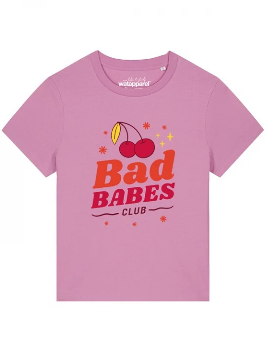 Foto van product Watapparel Shirt 'Bad babes club' rosa / rood