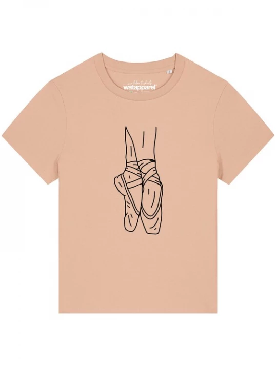 Foto van product Watapparel Shirt 'Ballett Spitze' abrikoos