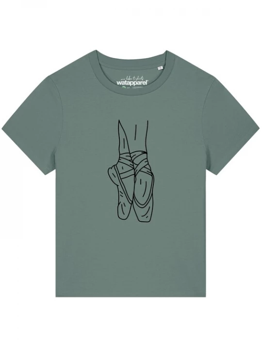 Foto van product Watapparel Shirt 'Ballett Spitze' groen / zwart