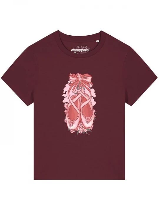 Foto van product Watapparel Shirt 'Ballettschuhe' rosa / donkerroze / bordeaux