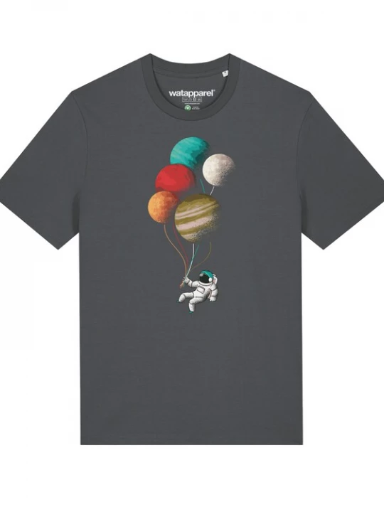 Foto van product Watapparel Shirt 'Balloon Spaceman' antraciet / gemengde kleuren