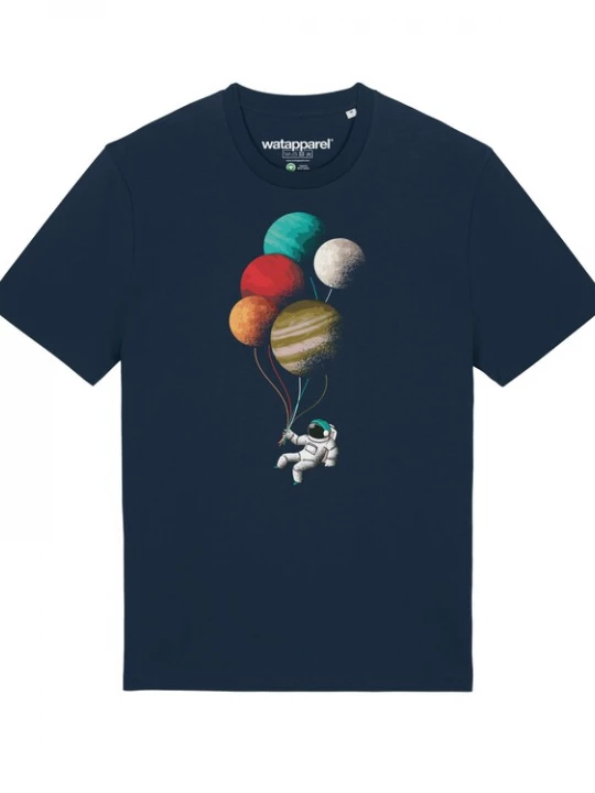 Foto van product Watapparel Shirt 'Balloon Spaceman' donkerblauw / gemengde kleuren