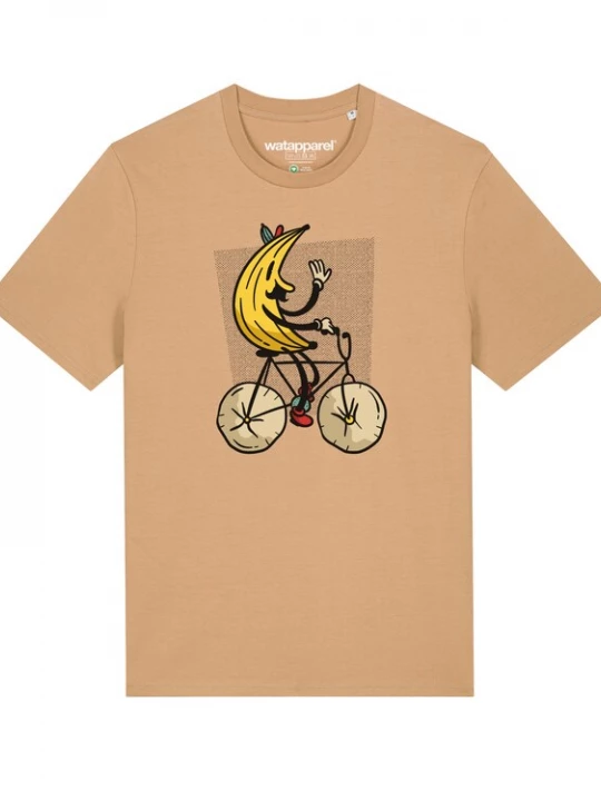 Foto van product Watapparel Shirt ' Banana Rider ' beige / gemengde kleuren