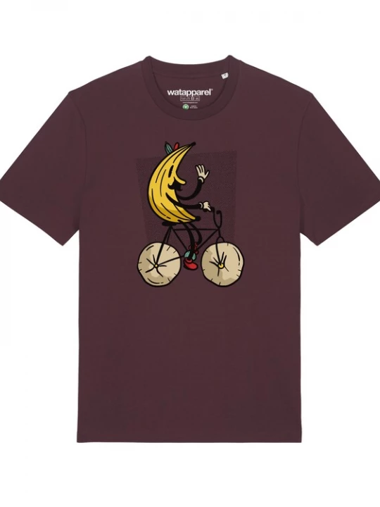 Foto van product Watapparel Shirt ' Banana Rider ' gemengde kleuren / donkerrood