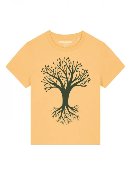 Foto van product Watapparel Shirt ' Baum ' lichtgeel / zwart