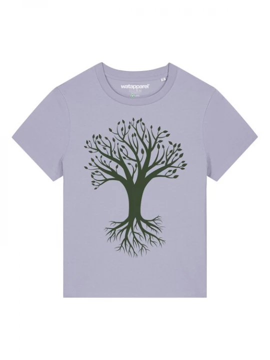 Foto van product Watapparel Shirt 'Baum' sering / lavendel / zwart