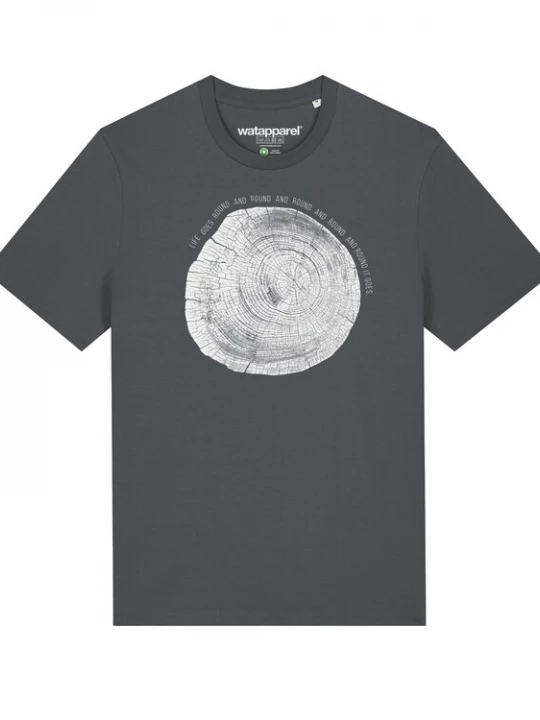 Foto van product Watapparel Shirt ' Baumscheibe ' antraciet / wit