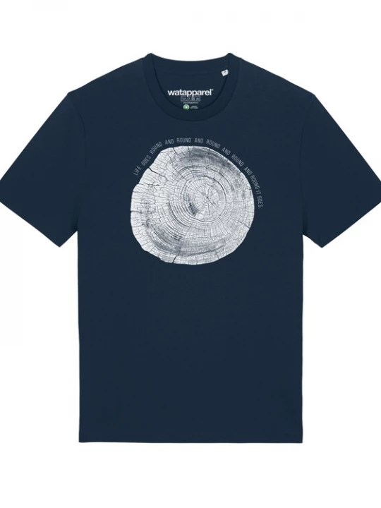 Foto van product Watapparel Shirt 'Baumscheibe' donkerblauw / grijs