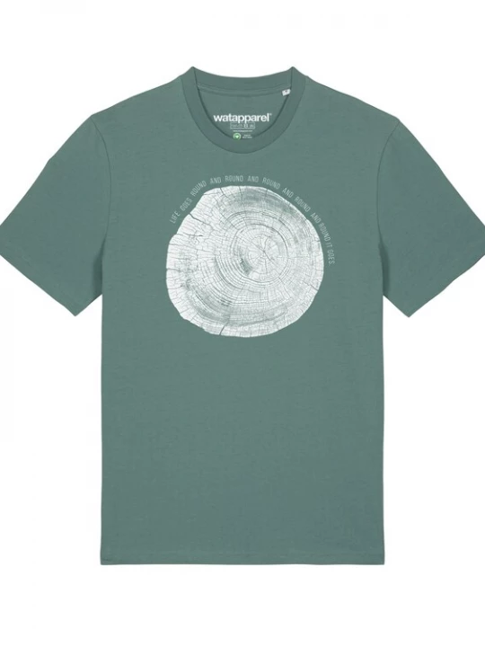 Foto van product Watapparel Shirt ' Baumscheibe ' groen / wit
