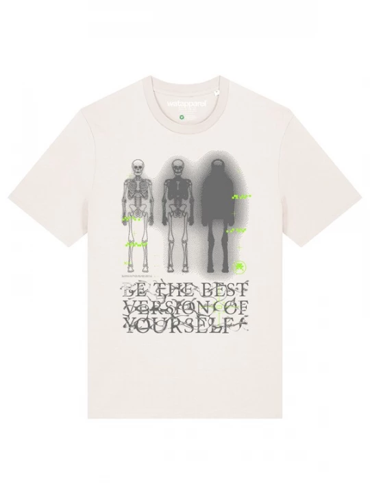Foto van product Watapparel Shirt 'Be The Best' donkergeel / limoen / wit