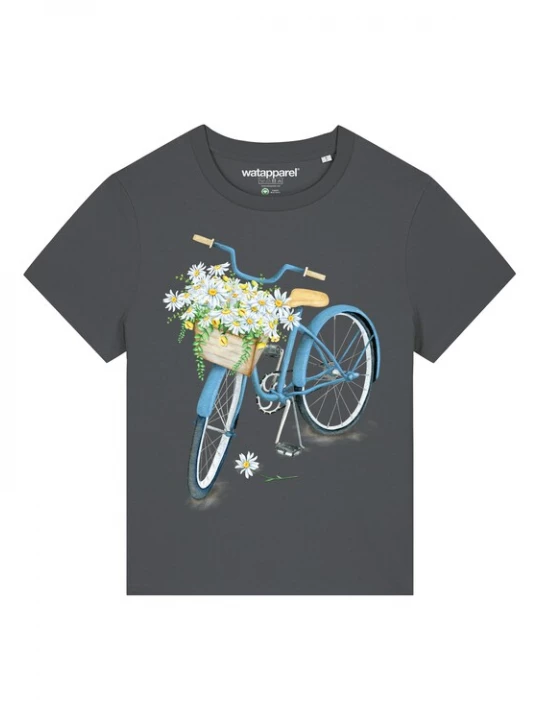 Foto van product Watapparel Shirt 'Blaues Damenrad' antraciet / gemengde kleuren