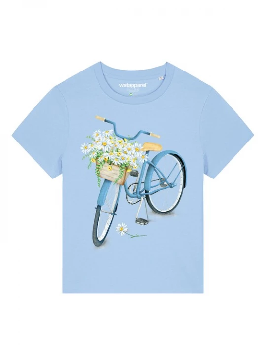 Foto van product Watapparel Shirt ' Blaues Damenrad ' lichtblauw / gemengde kleuren