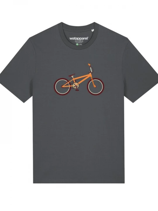 Foto van product Watapparel Shirt 'BMX' antraciet / lichtgrijs / oranje / kersrood