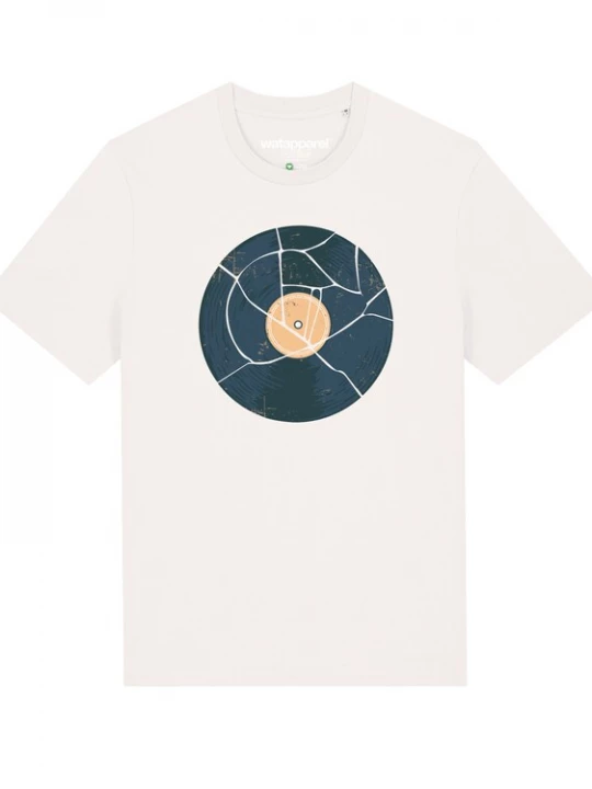 Foto van product Watapparel Shirt ' Broken Vinyl ' gemengde kleuren / wit