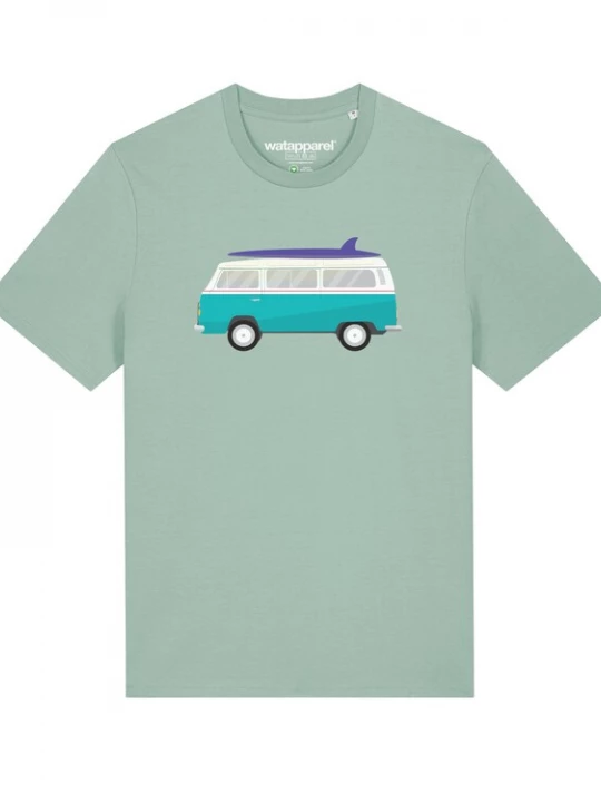 Foto van product Watapparel Shirt ' California Dream ' turquoise / gemengde kleuren