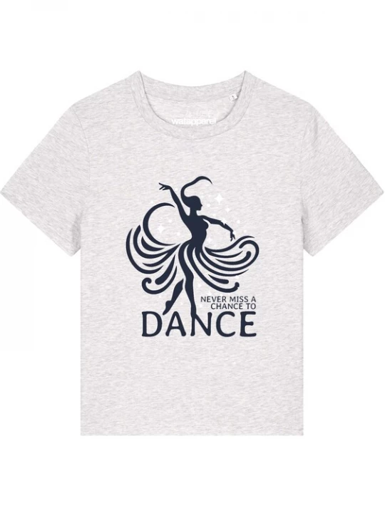 Foto van product Watapparel Shirt 'Chance to dance' grijs / zwart / wit gemêleerd