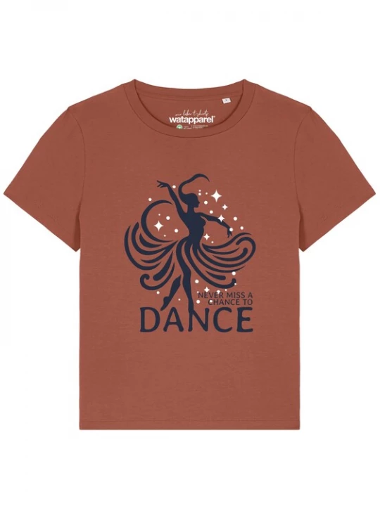 Foto van product Watapparel Shirt 'Chance to dance' roestrood