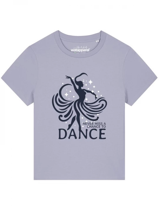 Foto van product Watapparel Shirt 'Chance to dance' sering / zwart / wit