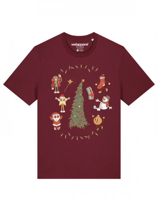 Foto van product Watapparel Shirt 'Christmas 2024' groen / oranje / rood / bordeaux