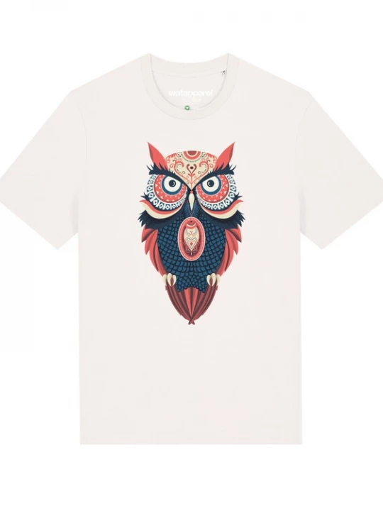 Foto van product Watapparel Shirt 'Colorful Owl' gemengde kleuren / wit