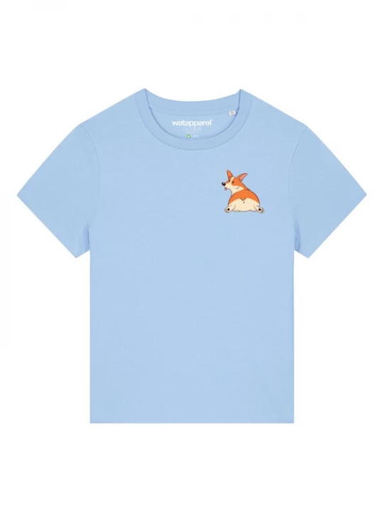 Foto van product Watapparel Shirt 'Corgi' beige / lichtblauw / donkeroranje