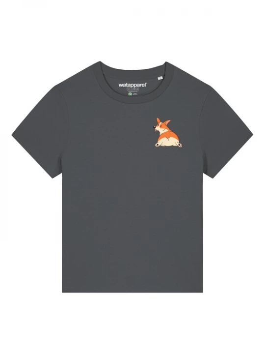 Foto van product Watapparel Shirt 'Corgi' grijs / antraciet