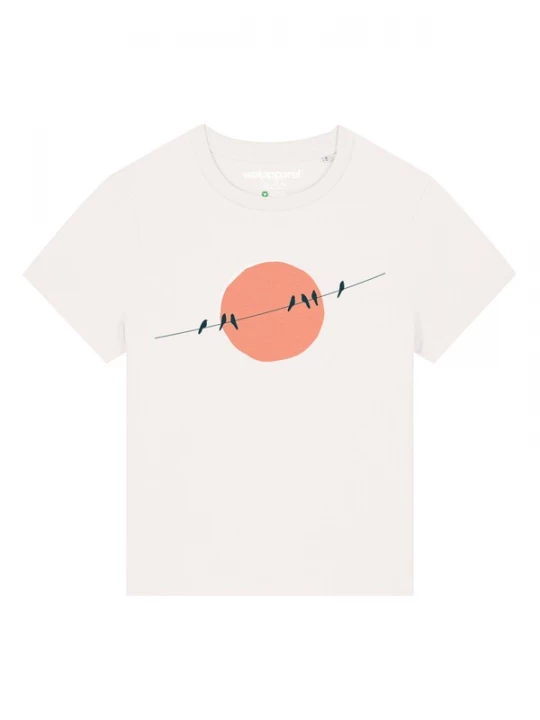 Foto van product Watapparel Shirt 'Countryside 01' oudroze / zwart / wit