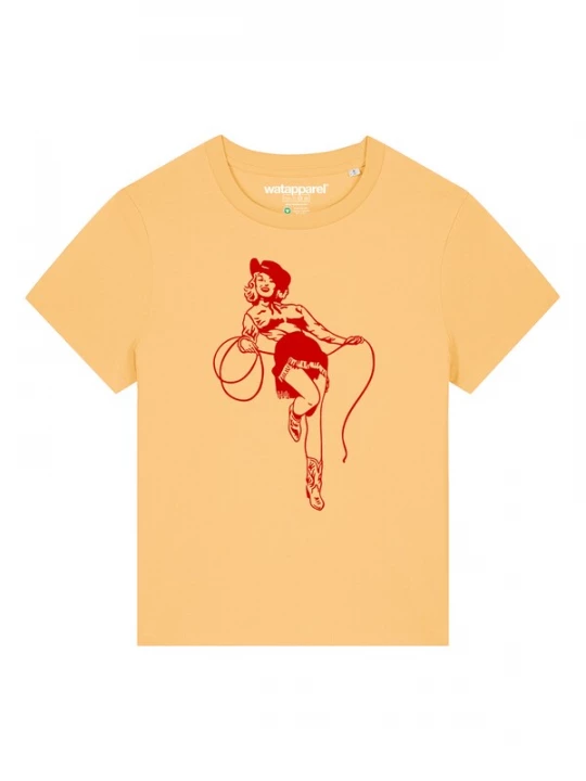 Foto van product Watapparel Shirt 'Cowgirl' geel / rood