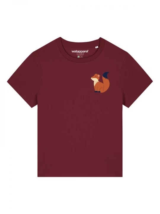 Foto van product Watapparel Shirt ' Cute Fox ' gemengde kleuren / bordeaux