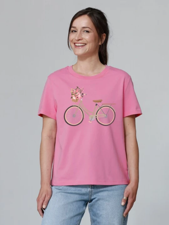 Foto van product Watapparel Shirt 'Damenfahrrad' gemengde kleuren / rosa