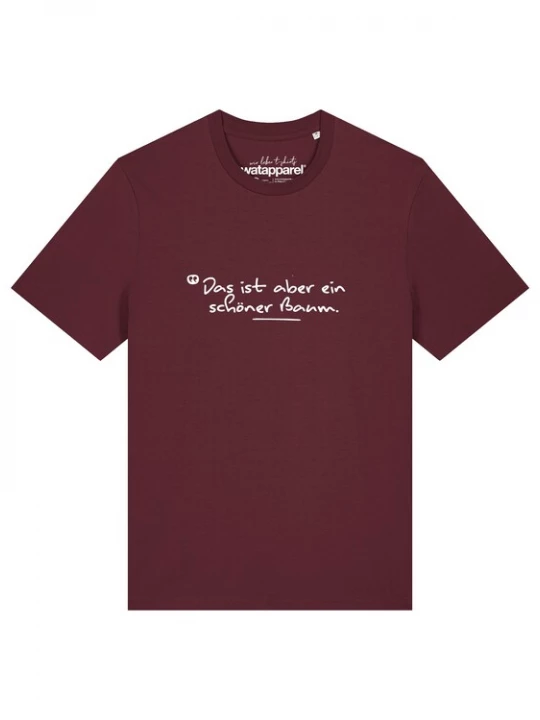Foto van product Watapparel Shirt 'Das Ist Aber Ein Schöner Baum' bordeaux / wit