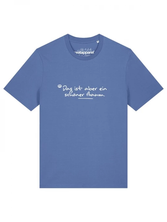 Foto van product Watapparel Shirt 'Das Ist Aber Ein Schöner Baum' lichtblauw / wit