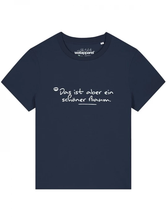 Foto van product Watapparel Shirt 'Das Ist Aber Ein Schöner Baum' navy / wit