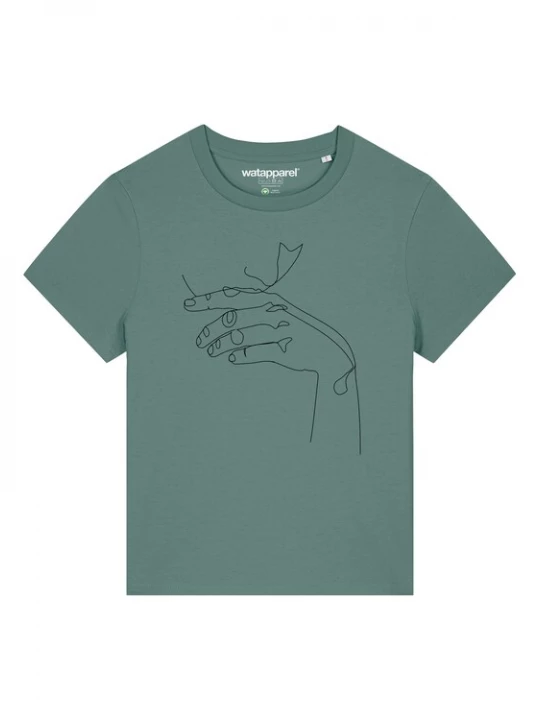 Foto van product Watapparel Shirt ' Don't Hurt Yourself ' groen / zwart