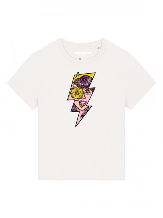 Foto van product Watapparel Shirt 'Donut' geel / pink / rosa / wit