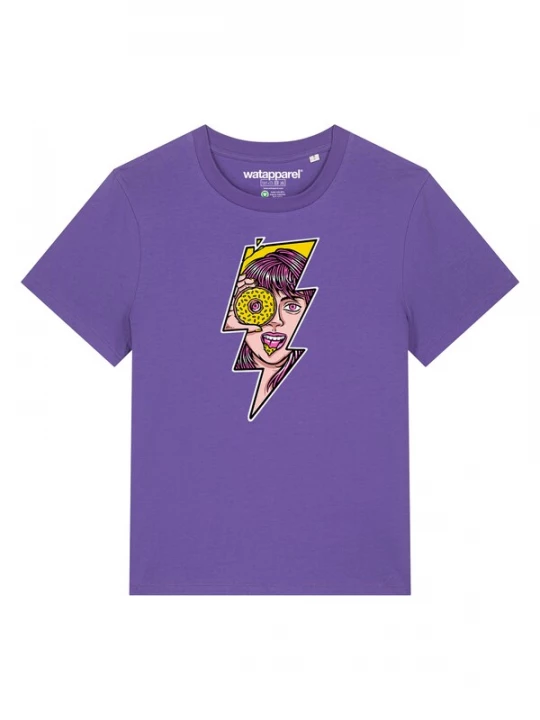 Foto van product Watapparel Shirt 'Donut' nude / geel / lila / zwart