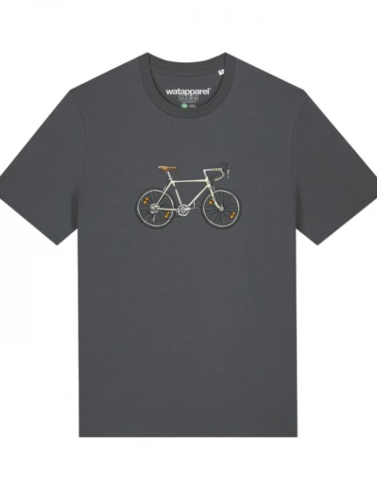 Foto van product Watapparel Shirt ' Doodle Bike ' antraciet / gemengde kleuren