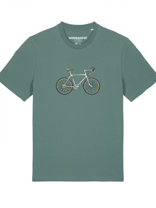 Foto van product Watapparel Shirt ' Doodle Bike ' groen / gemengde kleuren