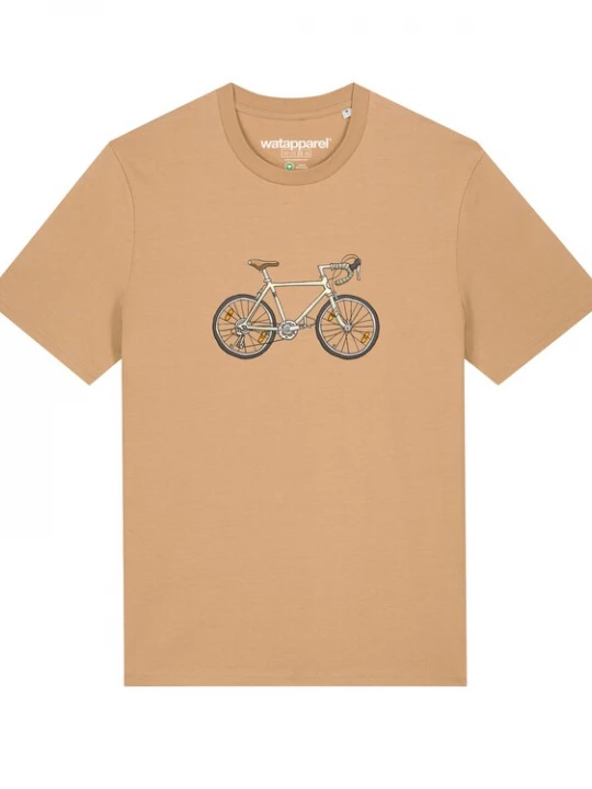 Foto van product Watapparel Shirt 'Doodle Bike' sand / lichtbruin / grafiet / wit