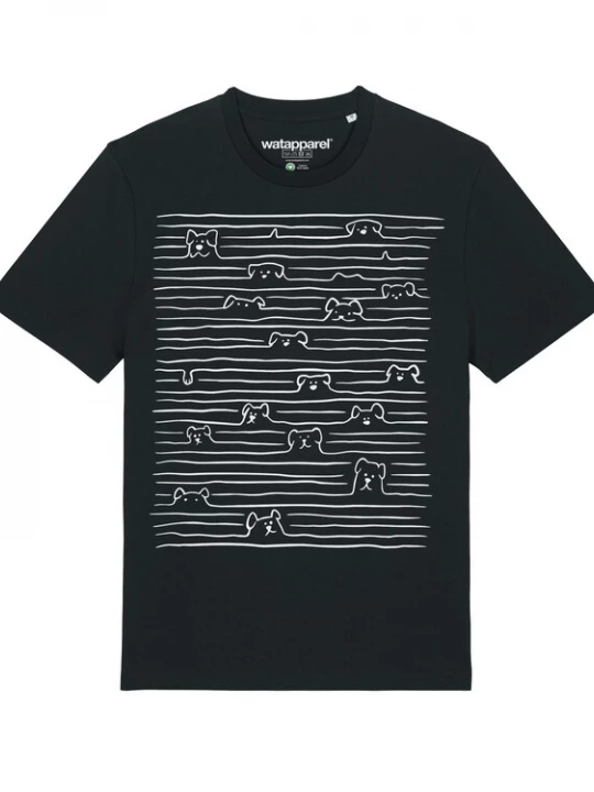 Foto van product Watapparel Shirt ' Doodle Dogs ' zwart / wit