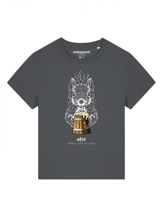 Foto van product Watapparel Shirt ' Eichhörnchen ' antraciet / gemengde kleuren