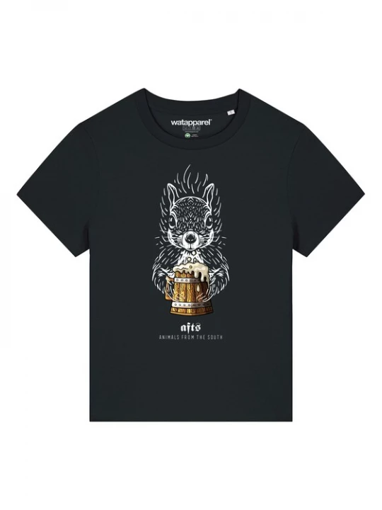 Foto van product Watapparel Shirt 'Eichhörnchen' bruin / grijs gemêleerd / zwart / wit